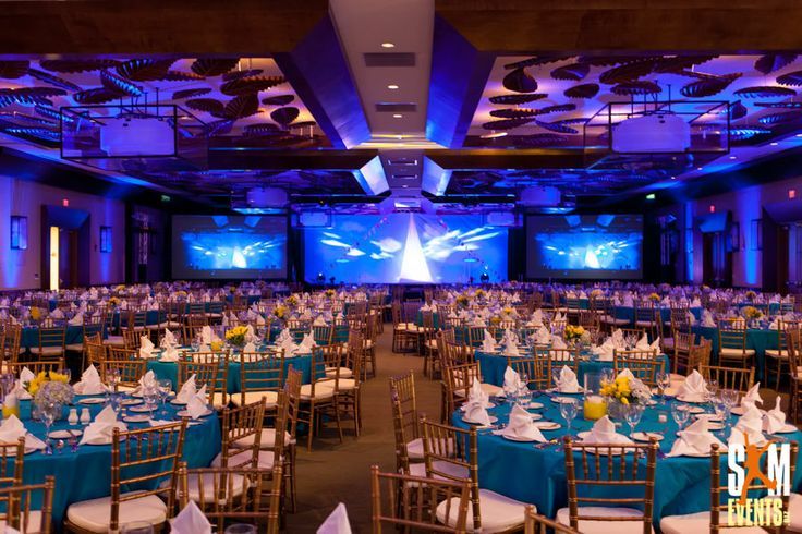 Prestigious award function with grand stage and spotlights
